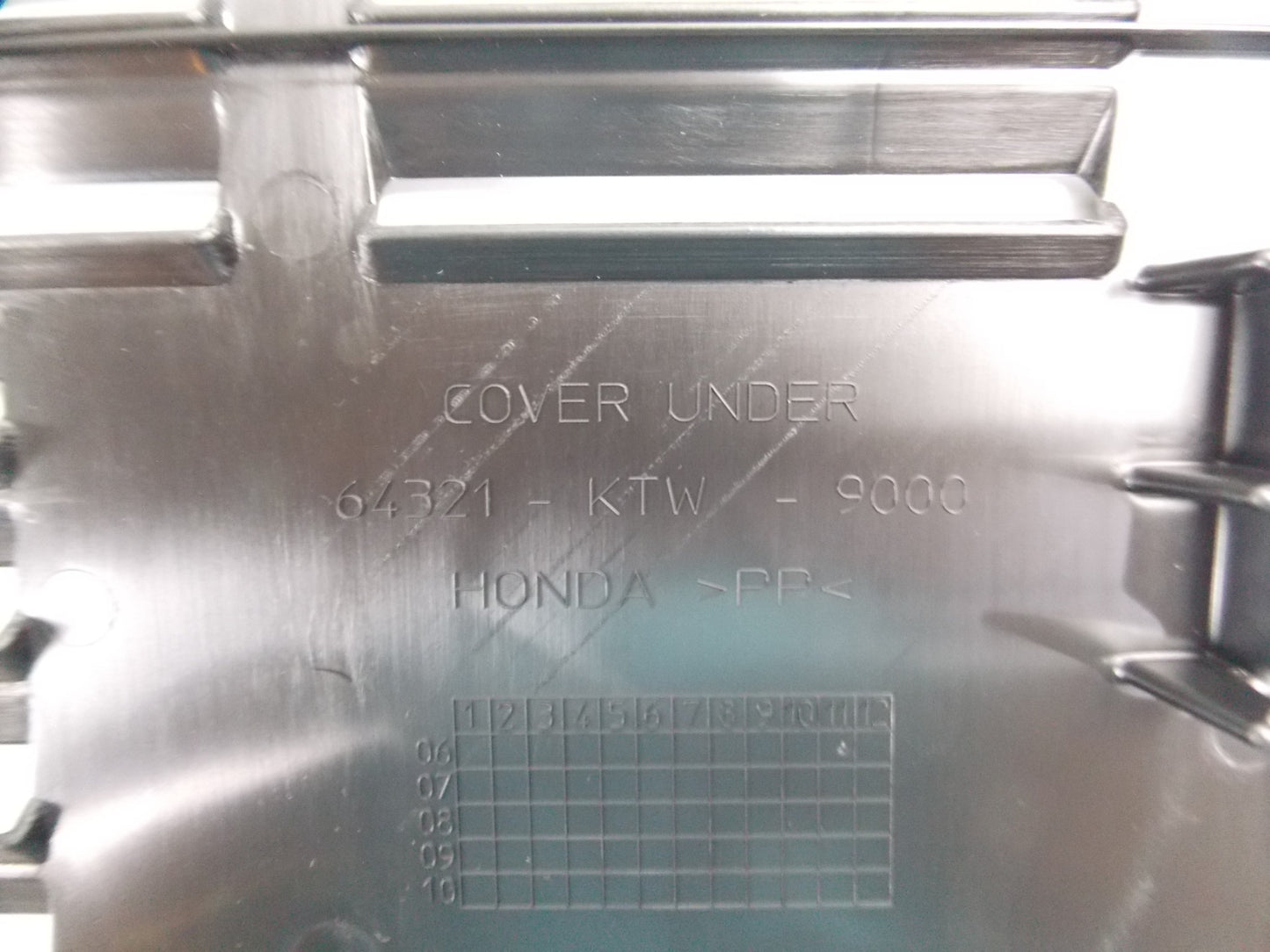 OEM HONDA 2007-2012 SH300 SCOOTER COVER UNDER PLATE *NH1* 64321-KTW-900ZA - MotoRaider
