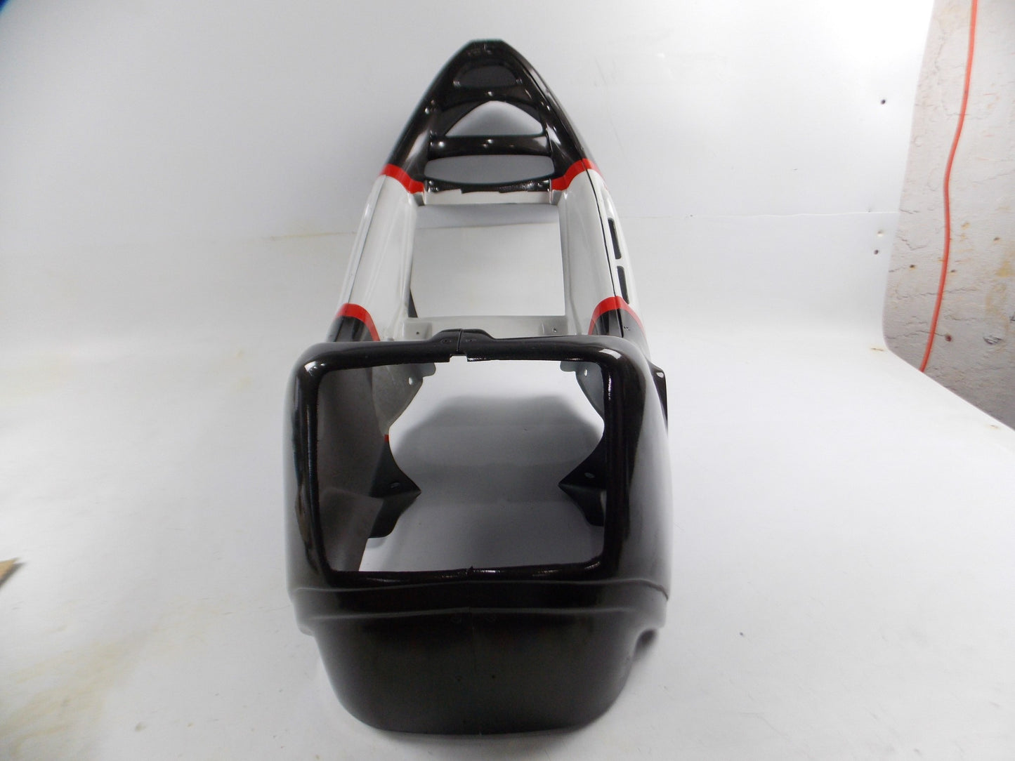 NOS OEM CAGIVA 1986 ALETTA ORO S2 125 WHITE/BLACK FRONT FAIRING COWLIN 800052303 - MotoRaider