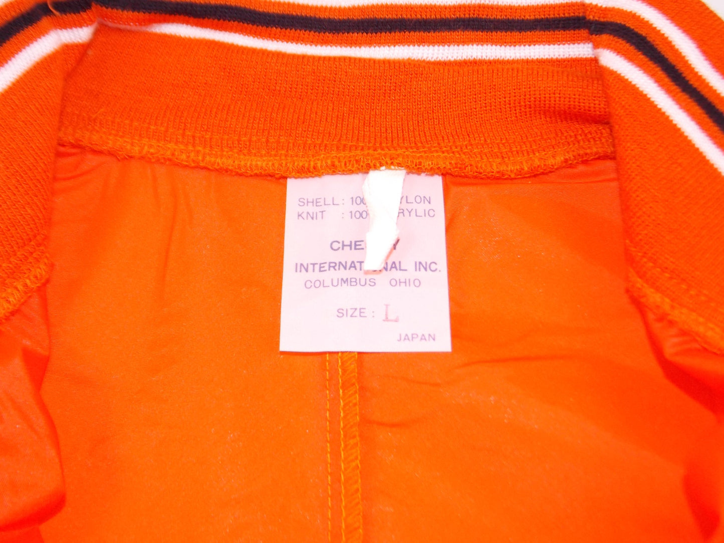 CHERRY INT. MOTORCYCLE ORANGE JACKET NYLON L WIND BREAKER VINTAGE 1970's YAMAHA - MotoRaider