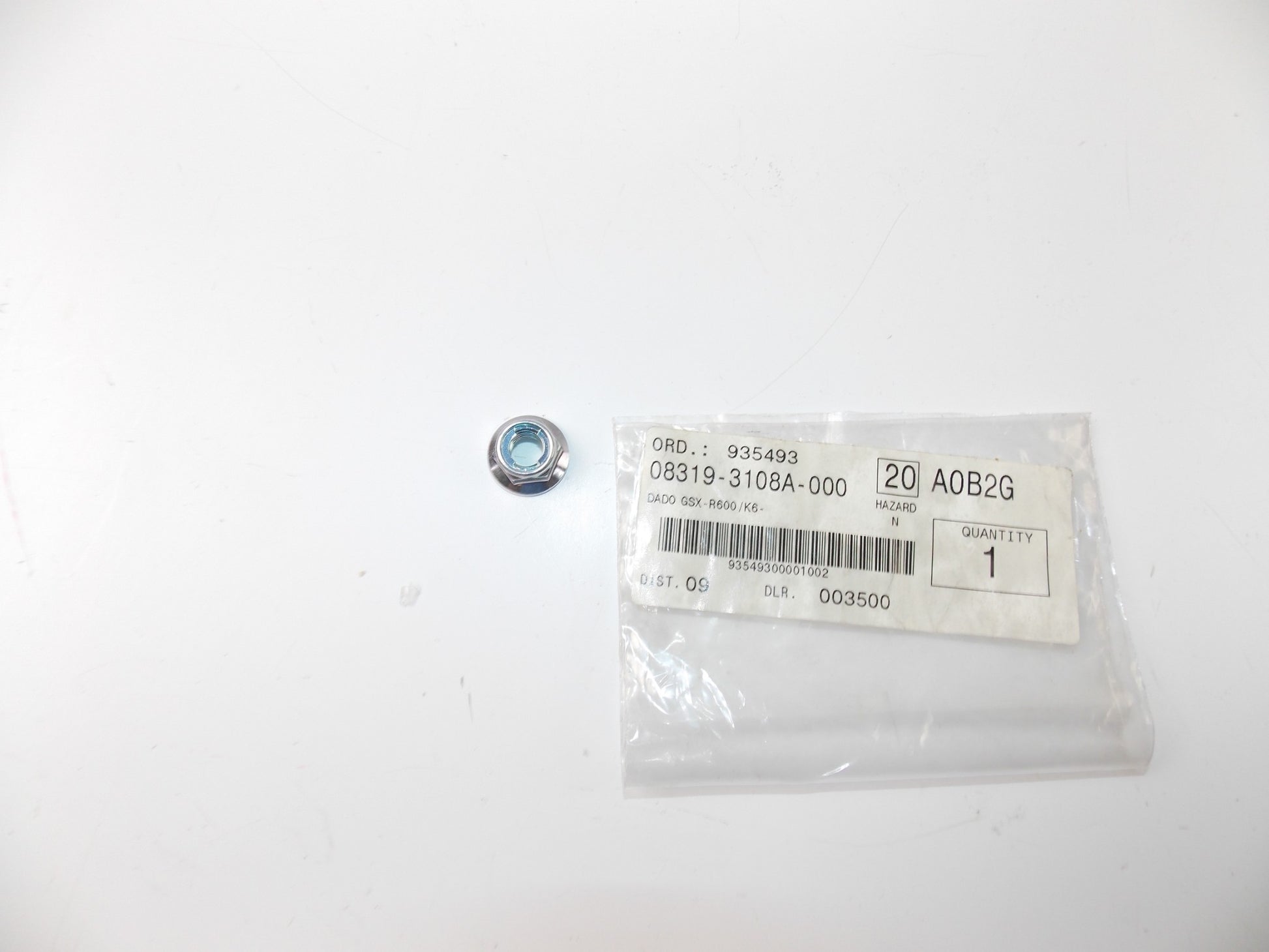 NOS OEM 1983-1987 SUZUKI LT185/125/230/250/50/80/300 NUT  08319-3108A - MotoRaider