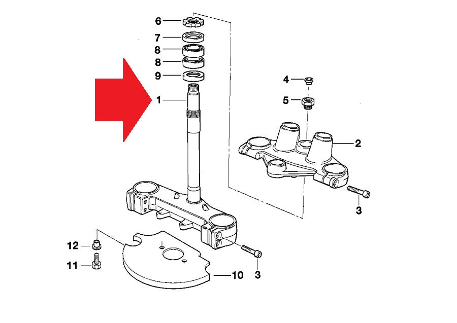 NOS OEM BMW 97-200L F 650 F 650 ST LOWER FORK CROSS BRACE # 31422345000 - MotoRaider