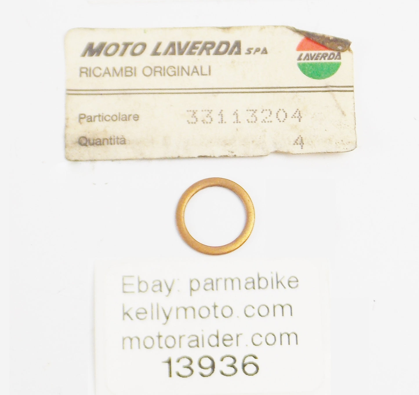 OEM LAVERDA LZ 125 175 CRANKCASE RETAINING RING SEAL GASKET 33113204 33 113 204 - MotoRaider