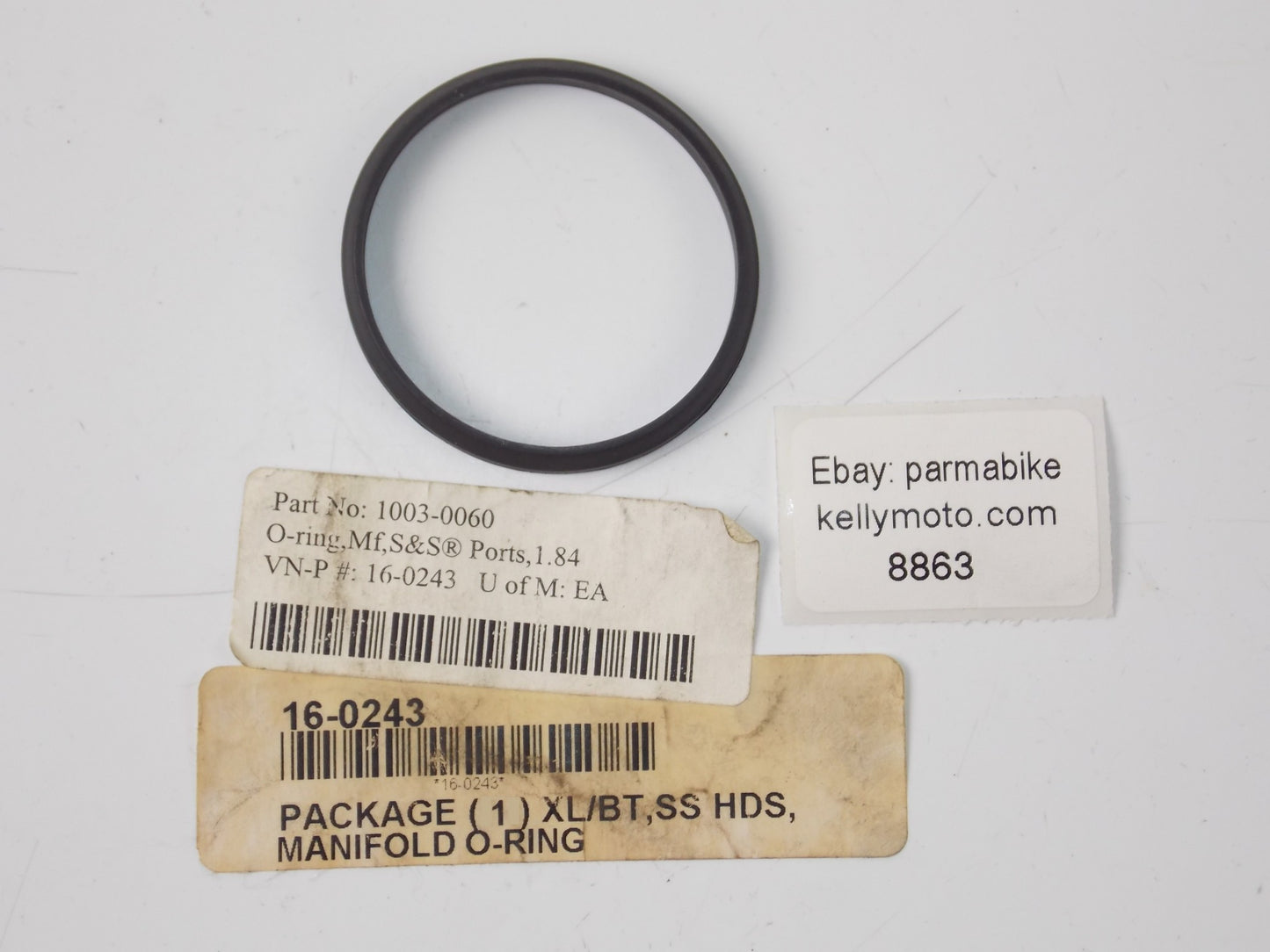 S&S MANIFOLD O-RING CYLINDER HEAD HARLEY DAVIDSON 1986-UP XL/1984-UP BT 16-0243 - MotoRaider