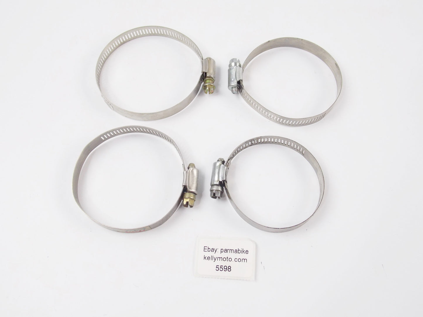 4 MIXED SIZE HOSE CLAMP PERFORATED BAND HI-TORQUE MOTORCYCLES AUTOMOTIVE ATV - MotoRaider