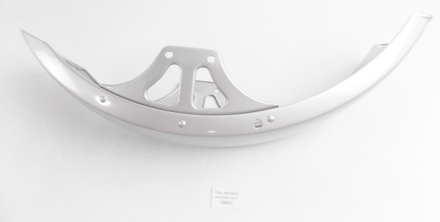 OEM DUCATI CAGIVA ALAZURRA 350 650 SILVER FRONT FENDER MUDGUARD 036367205 - MotoRaider