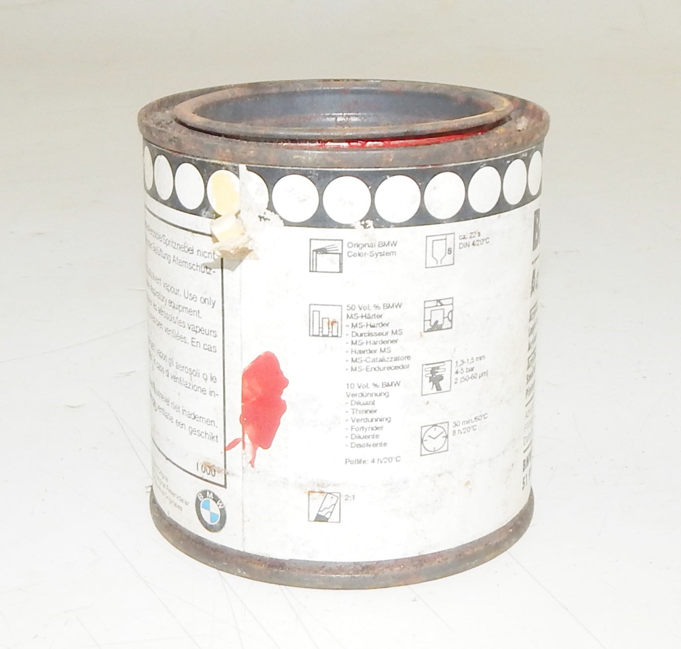 OEM BMW PAINT CAN 250ml ACRYLIC VARNISH BMW 222 51912307051 - MotoRaider