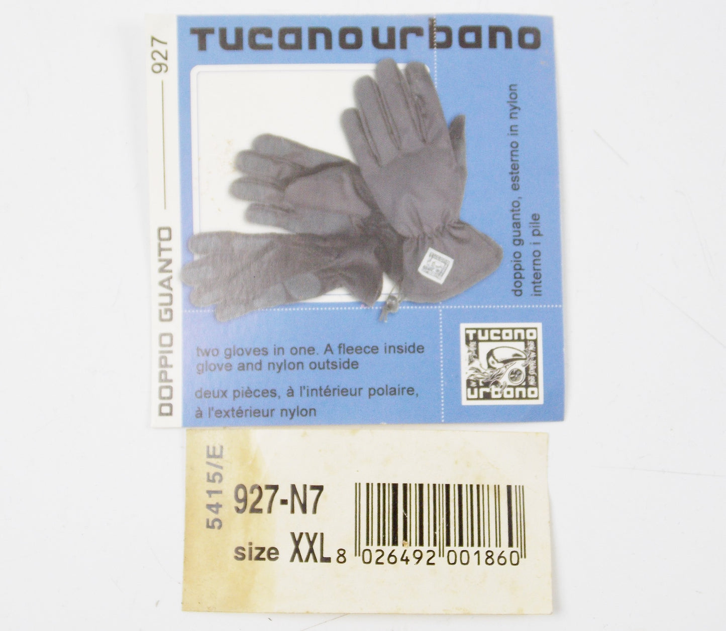 TUCANO URBANO "2 GLOVES IN 1" BLACK WINTER SNOWMOBILE MOTORCYCLE SIZE XXL 927-N7 - MotoRaider