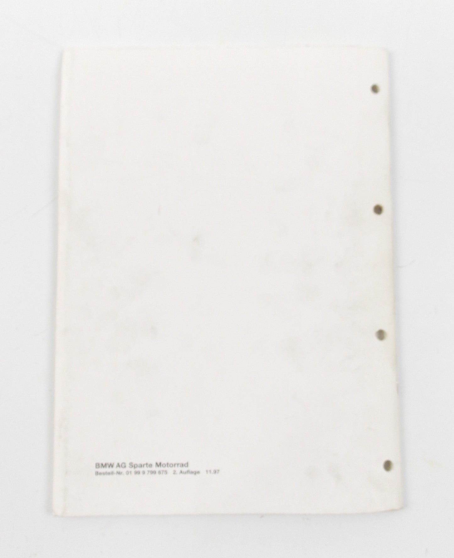 BMW 1996 R 850/1100 R-RT POLICE ADDITIONAL ELECTRIC DIAGRAM MANUAL 01999799675 - MotoRaider