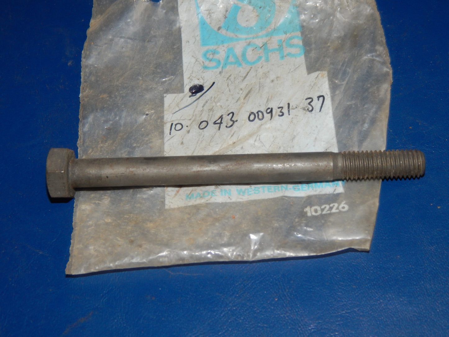 NOS 1960's SACHS RIBE BLACK BOLT 10x119mm DKW HERCULES 10.043.00931.37 VINTAGE - MotoRaider