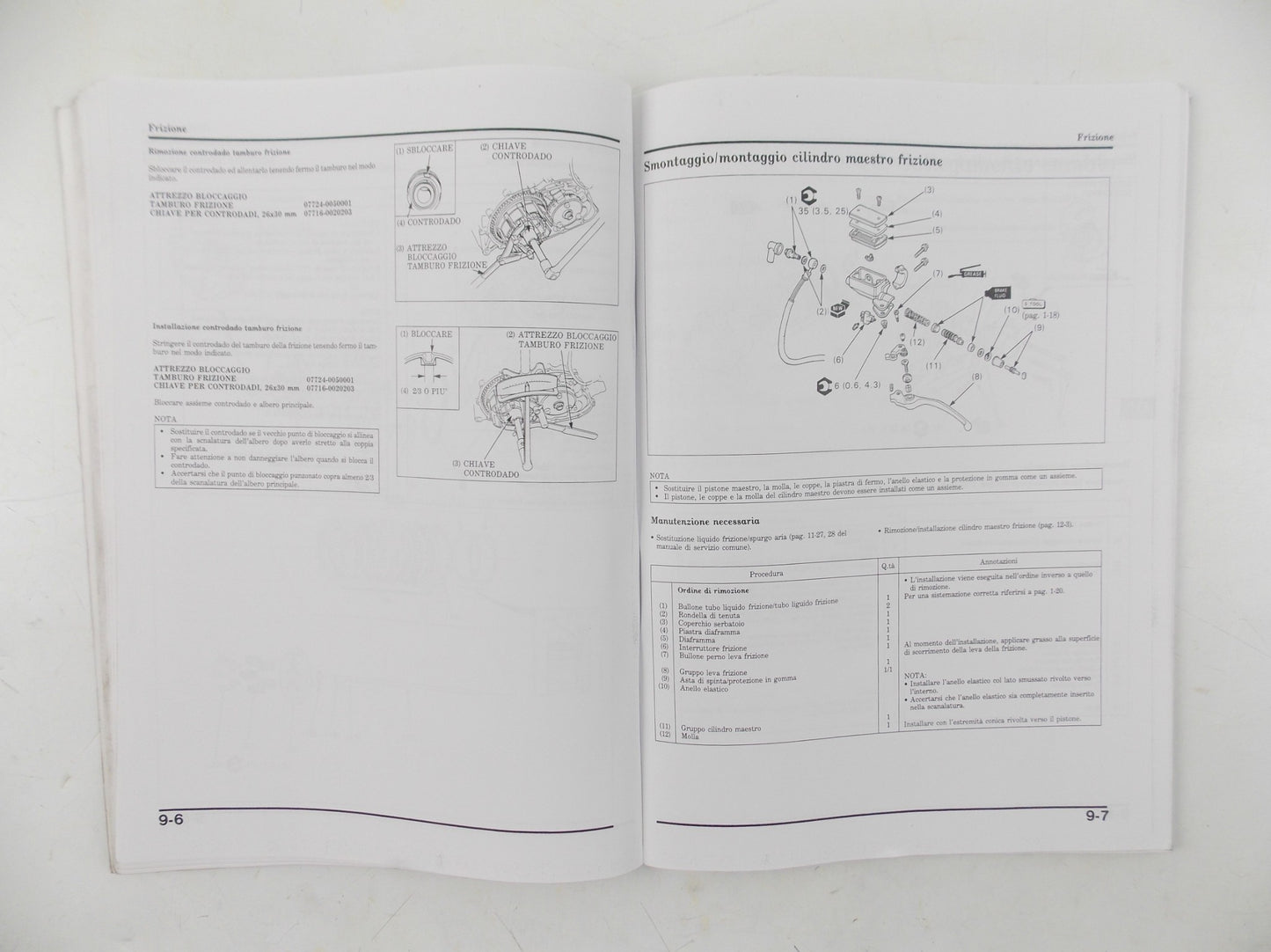 COPY 1999 HONDA VFR750FL WORKSHOP MANUAL REPAIR BOOK ITALIAN - MotoRaider