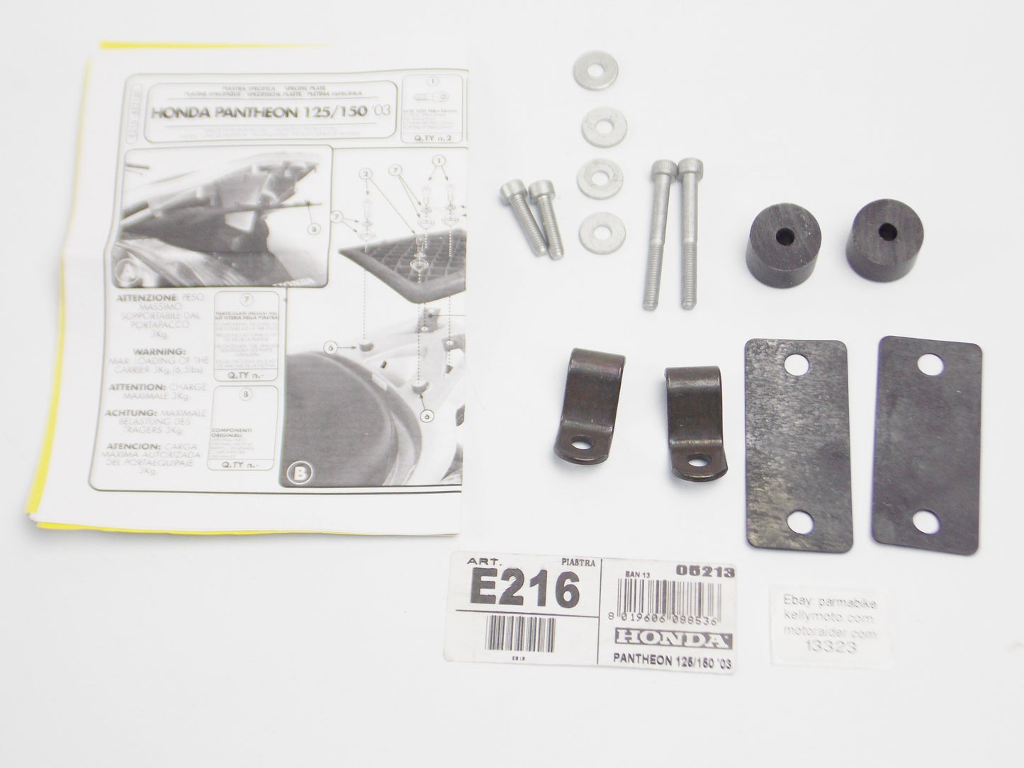GIVI E216-KE2160 HONDA 2003 PANTHEON 125/150 MOUNT PLATE ATTACHMENT LUGGAGE - MotoRaider