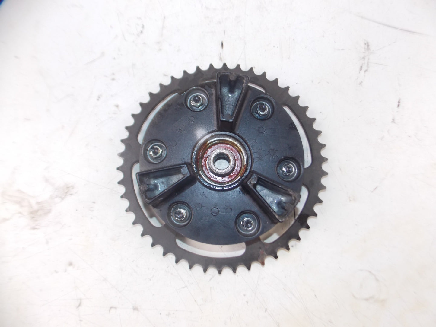 1990's YAMAHA 2.75-18 REAR WHEEL BLACK SPROCKET BRAKE DISC ROTOR TIRE VINTAGE - MotoRaider