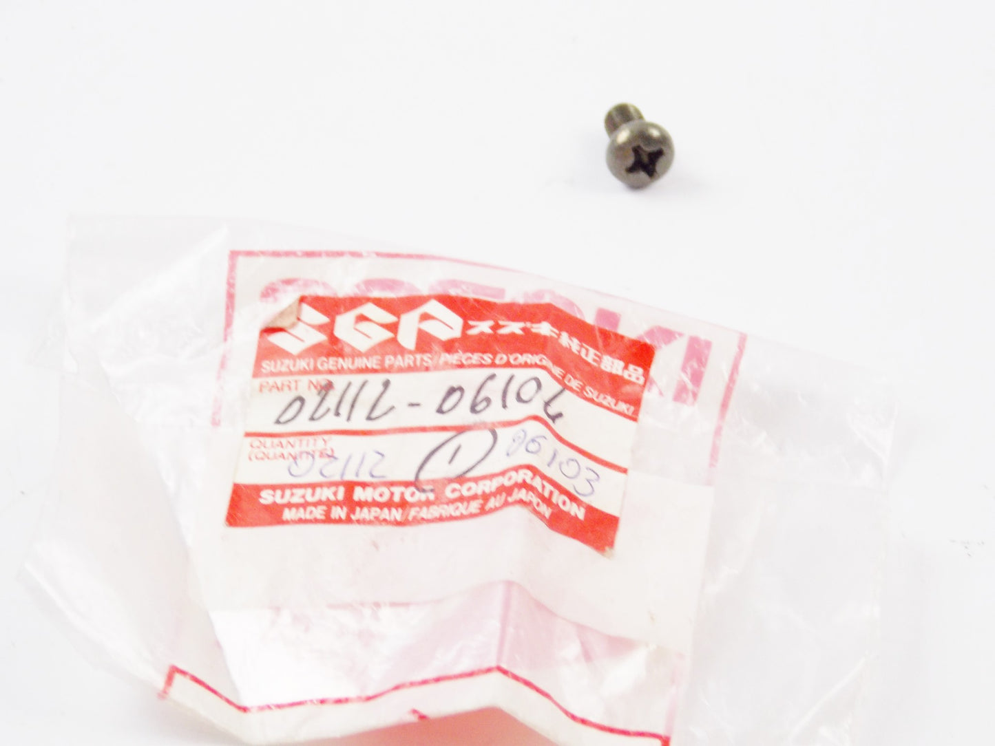 NOS OEM SUZUKI SCREW VACUUM CHECK M6x10 02112-06106 | 02112-06103 - MotoRaider