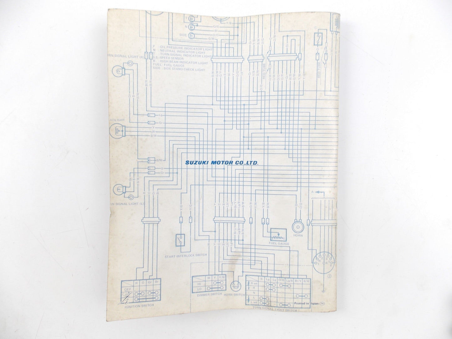 1980.5 SUZUKI DR DS FA FR FZ GN GS GT PE RS SP TR TS WIRING DIAGRAM MANUAL BOOK - MotoRaider