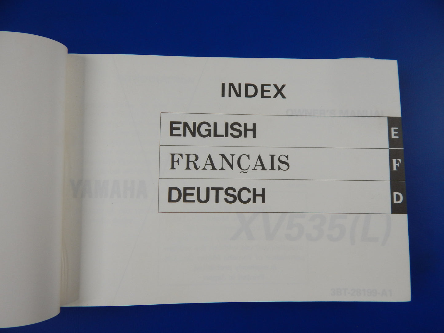 1991 YAMAHA XV535(L) USER OWNER MANUAL BOOK 3BT-28199-A1 MULTI LANGUAGE VINTAGE - MotoRaider