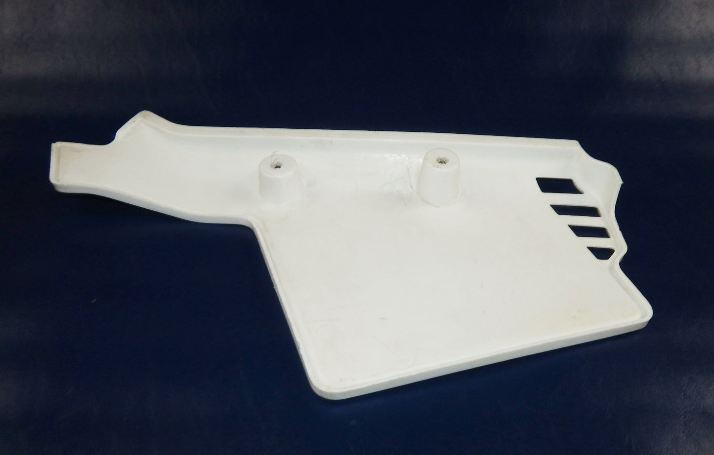 1984-85 AIM ENDURO 50 ZEC FRAME LEFT SIDE COVER PANEL NUMBER PLATE WHITE VINTAGE - MotoRaider