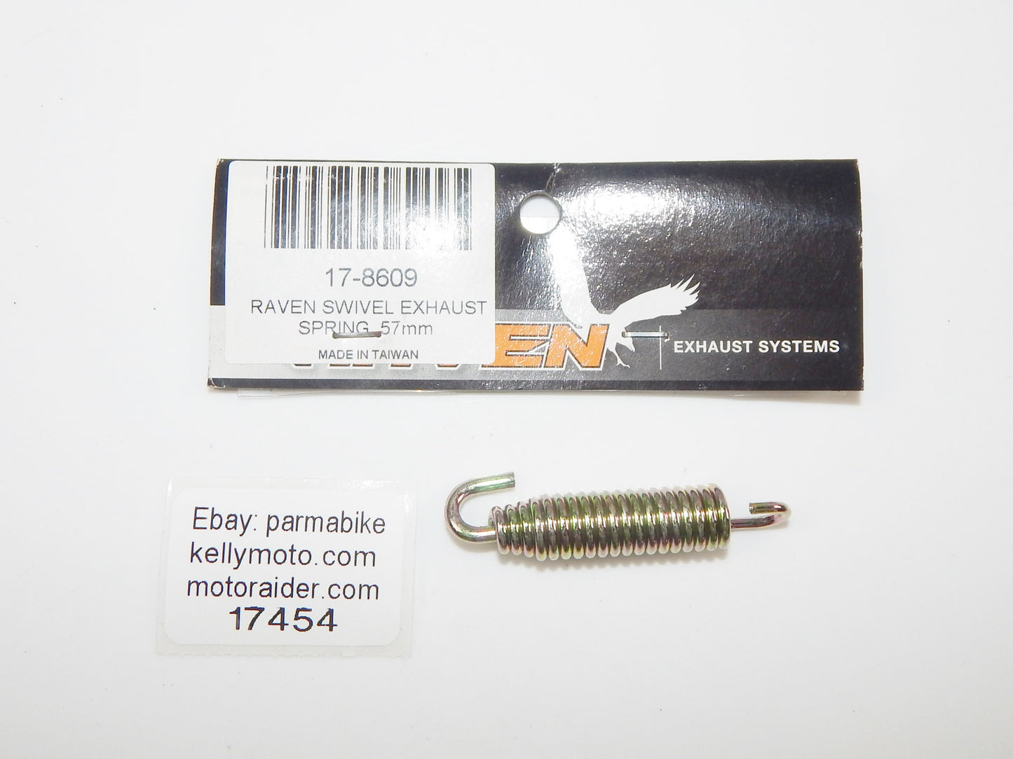 RAVEN SWIVEL EXHAUST SPRING 57mm 17-8609 MOTORCYCLE PIPE MUFFLER YAMAHA KAWASAKI - MotoRaider