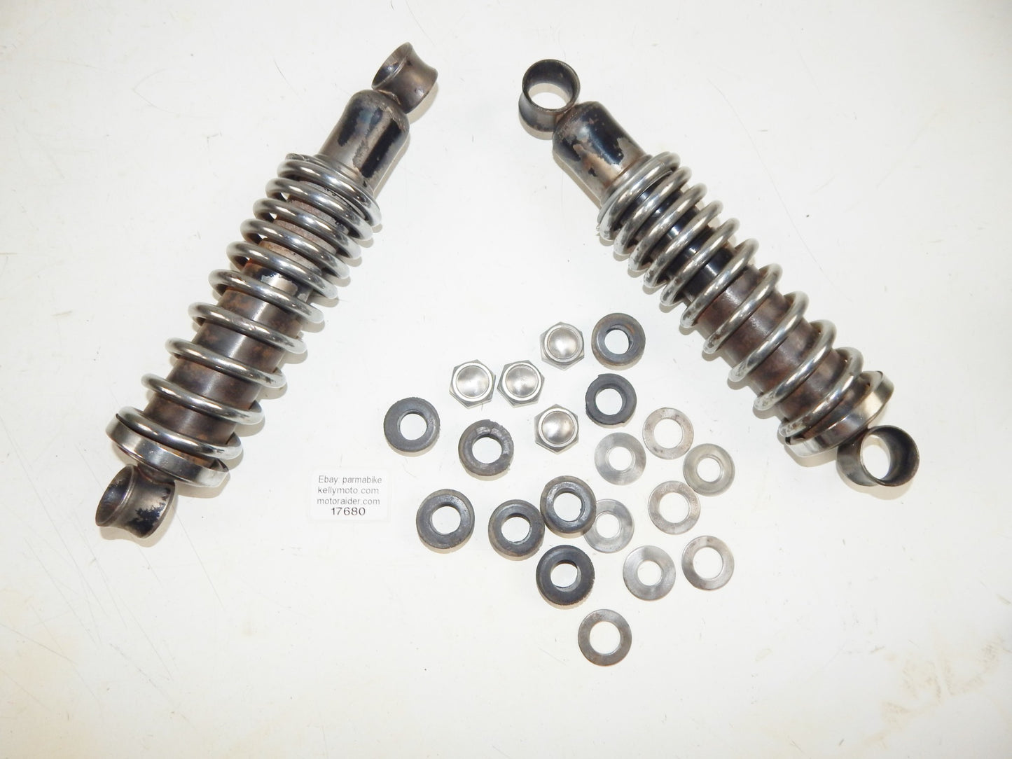 1970 GILERA 125 GIUBILEO SUSPENSION REAR SHOCKS + HARDWARE VINTAGE ITALY - MotoRaider