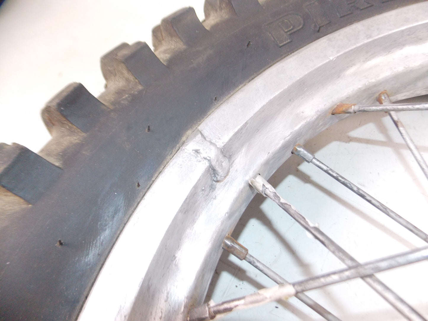 RIM 18" REAR WHEEL SPOKES TIRE RIM GRIMECA BETA CAGIVA VINTAGE ITALY - MotoRaider