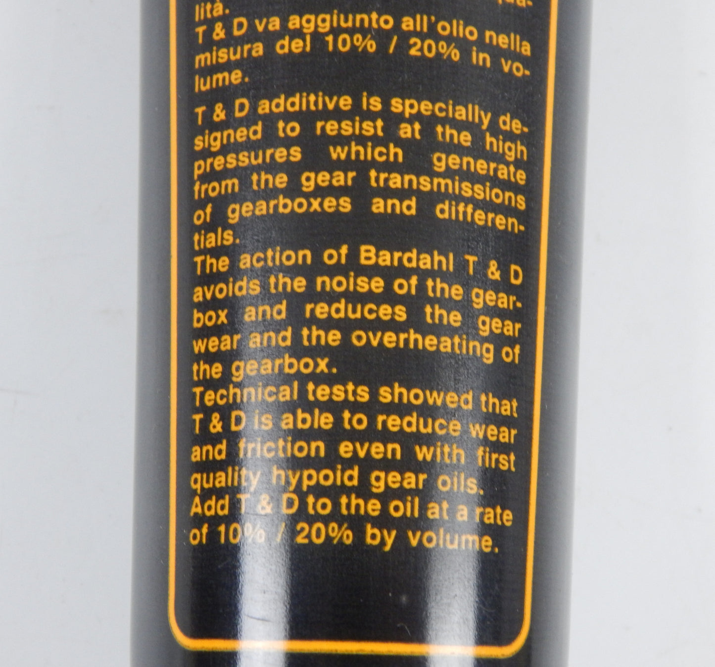 NOS BARDHAL T&D ADDITIVE OIL GEARBOX DIFFERENTIALS TRANSMISSION VINTAGE - MotoRaider