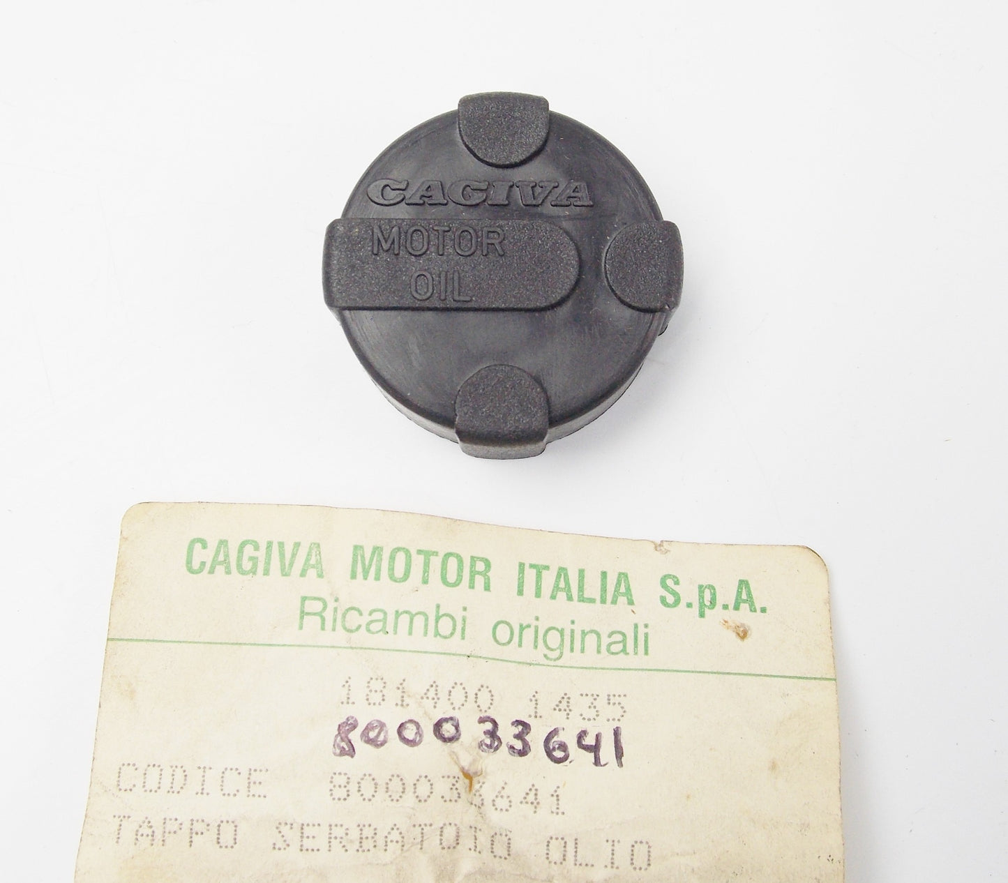OEM CAGIVA '88-'89 COCIS 50/75 '87 CRUISER /125 '92 W4/W8 OIL TANK CAP 800033641 - MotoRaider