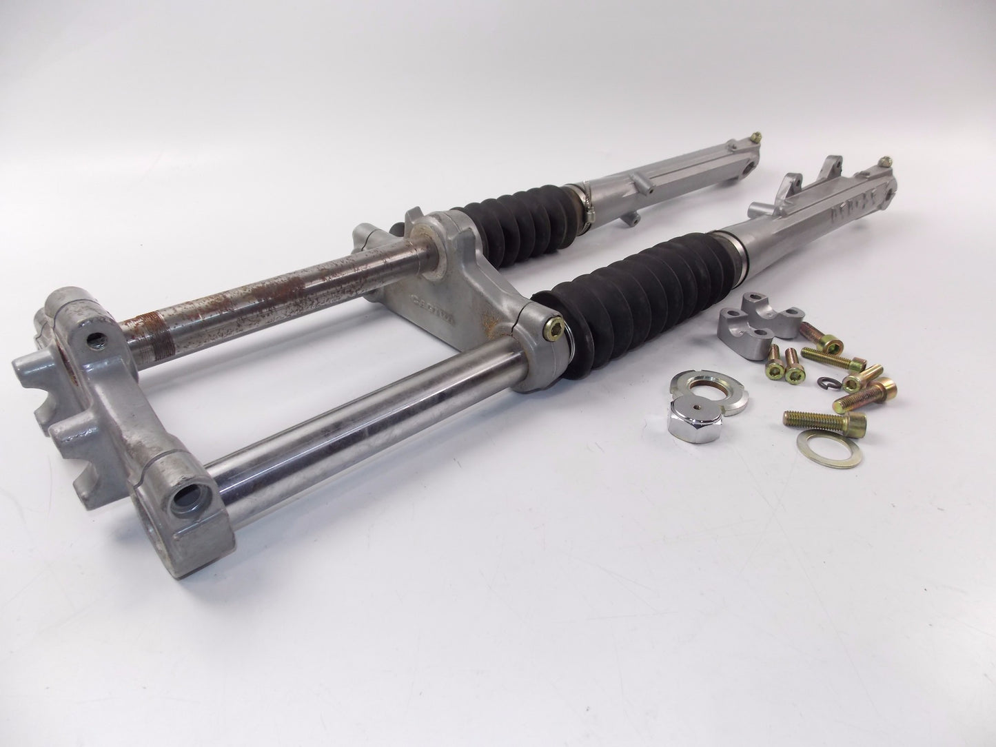 NOS OEM CAGIVA 1983 SST 125 ALETTTA 32mm FRONT FORK SUSPENSION ASSY 800037572 - MotoRaider