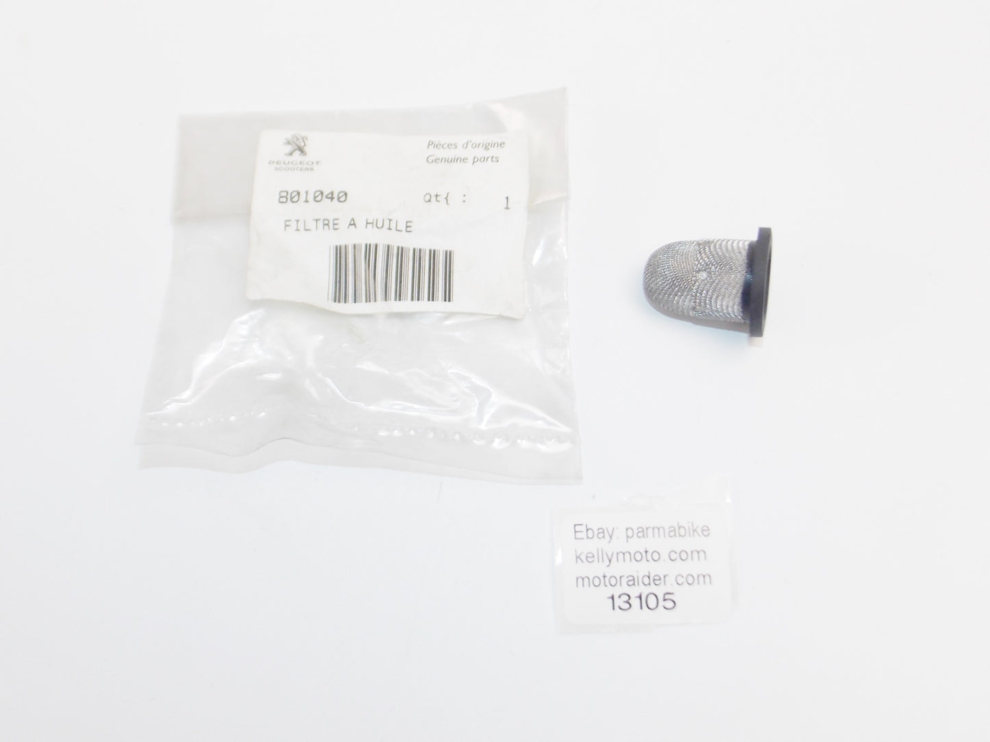 OEM PEUGEOT LXR 125 CRANKCASE COVER OIL FILTER # 801040 - MotoRaider