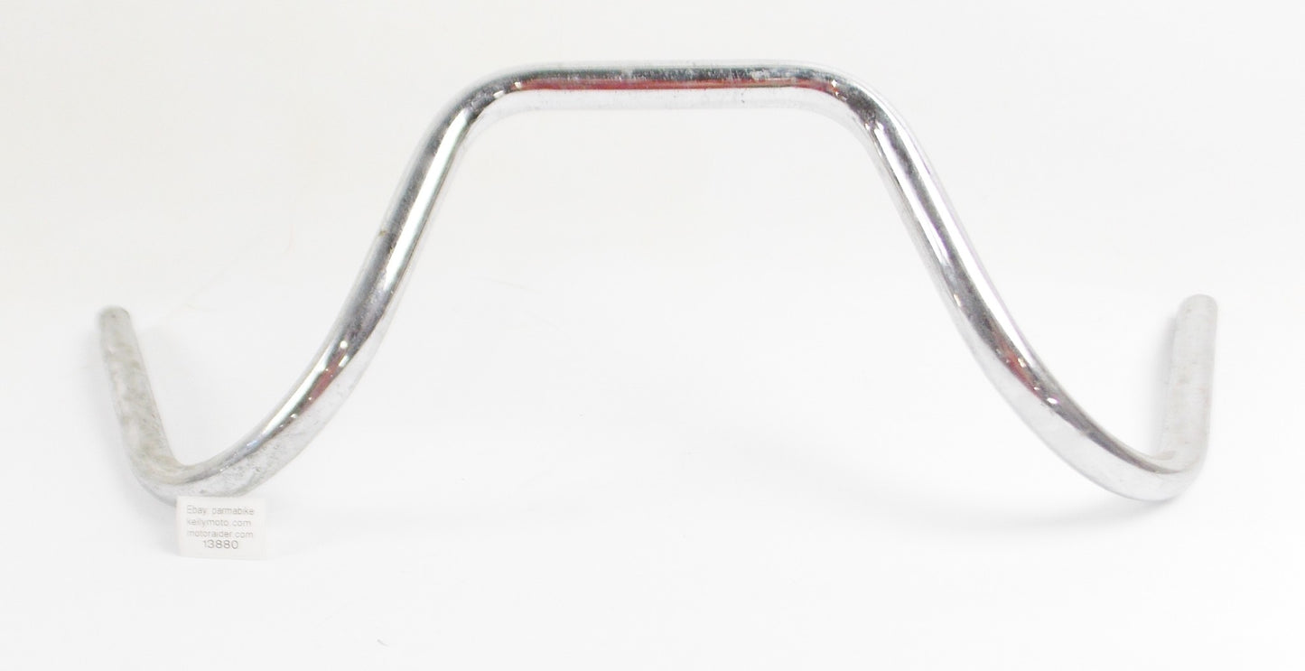 MOTORCYCLE CHROME STEEL HANDLEBAR W=27 1/2" D=7/8" 22mm CUSTOM TOURING LAVERDA - MotoRaider