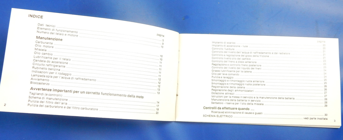 ORIGINAL LAVERDA ZUNDAPP 125 175 LZ USE CARE MAINTENANCE BOOK MANUAL ITALIAN - MotoRaider