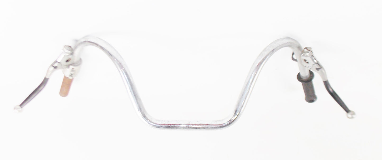 CHROME STEEL HANDLEBAR BRAKE CLUTCH LEVER THROTTLE CUSTOM TOURING W=27.5" D=7/8" - MotoRaider