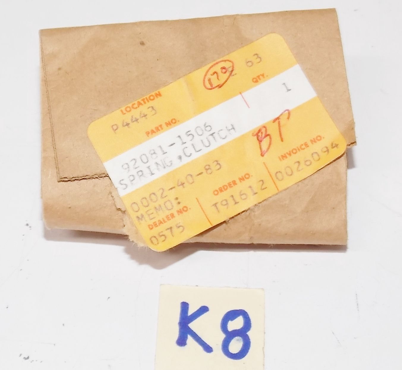 OEM NOS NEW KAWASAKI 1982 1983 1984 1985 KX125 KDX200 CLUTCH SPRING 92081-1506 - MotoRaider