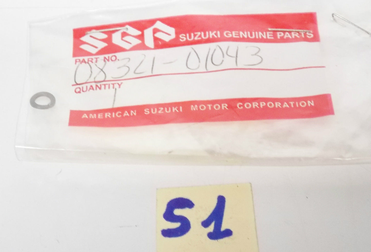 NOS SUZUKI 1987 1995 LT-4WD LT500R GT550 SP250 GSX-R1100 LOCK WASHER 08321-01043 - MotoRaider