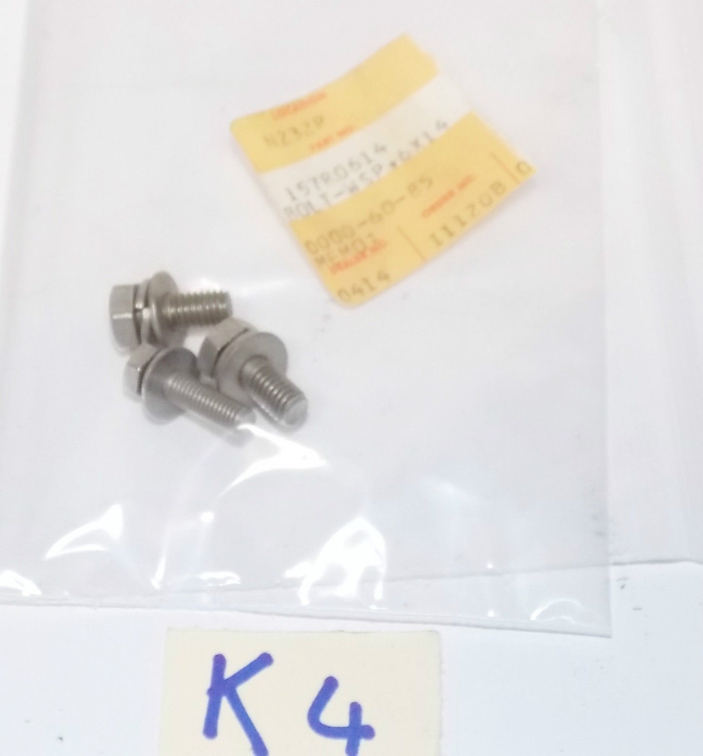NOS OEM NEW KAWASAKI JET SKI 1989 1990 1991 1992 JB650 6x14 TANK BOLT 157R0614 - MotoRaider