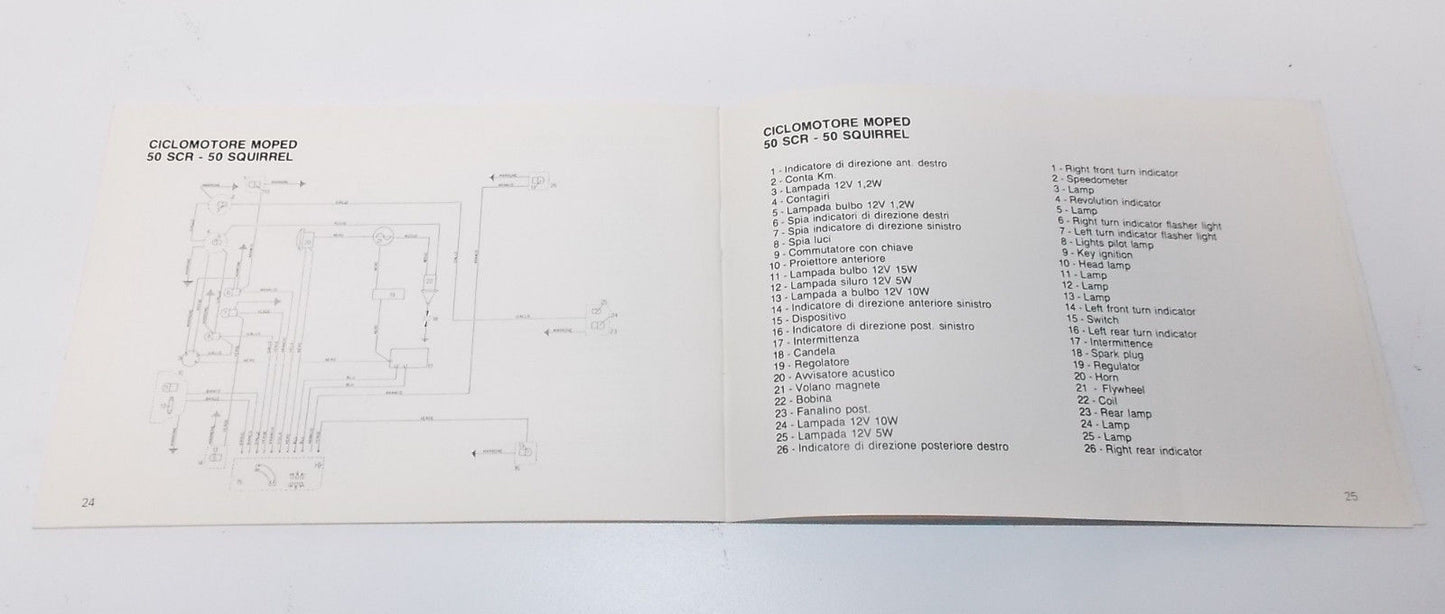 1990'S BETA MOPED OWNER MANUAL ANDY MIO FOUR KR50 ADVENTURE TR50 BOOK BOOKLET - MotoRaider