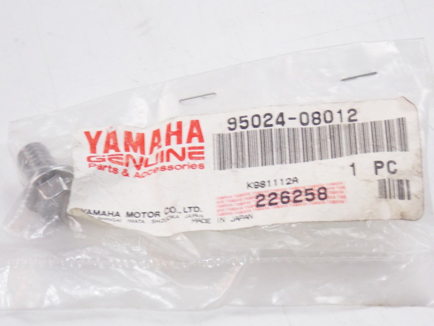 NOS YAMAHA 1997-2013 FLANGE BOLT YFM350 XV250 XVZ13 XVS65 95024-08012 - MotoRaider