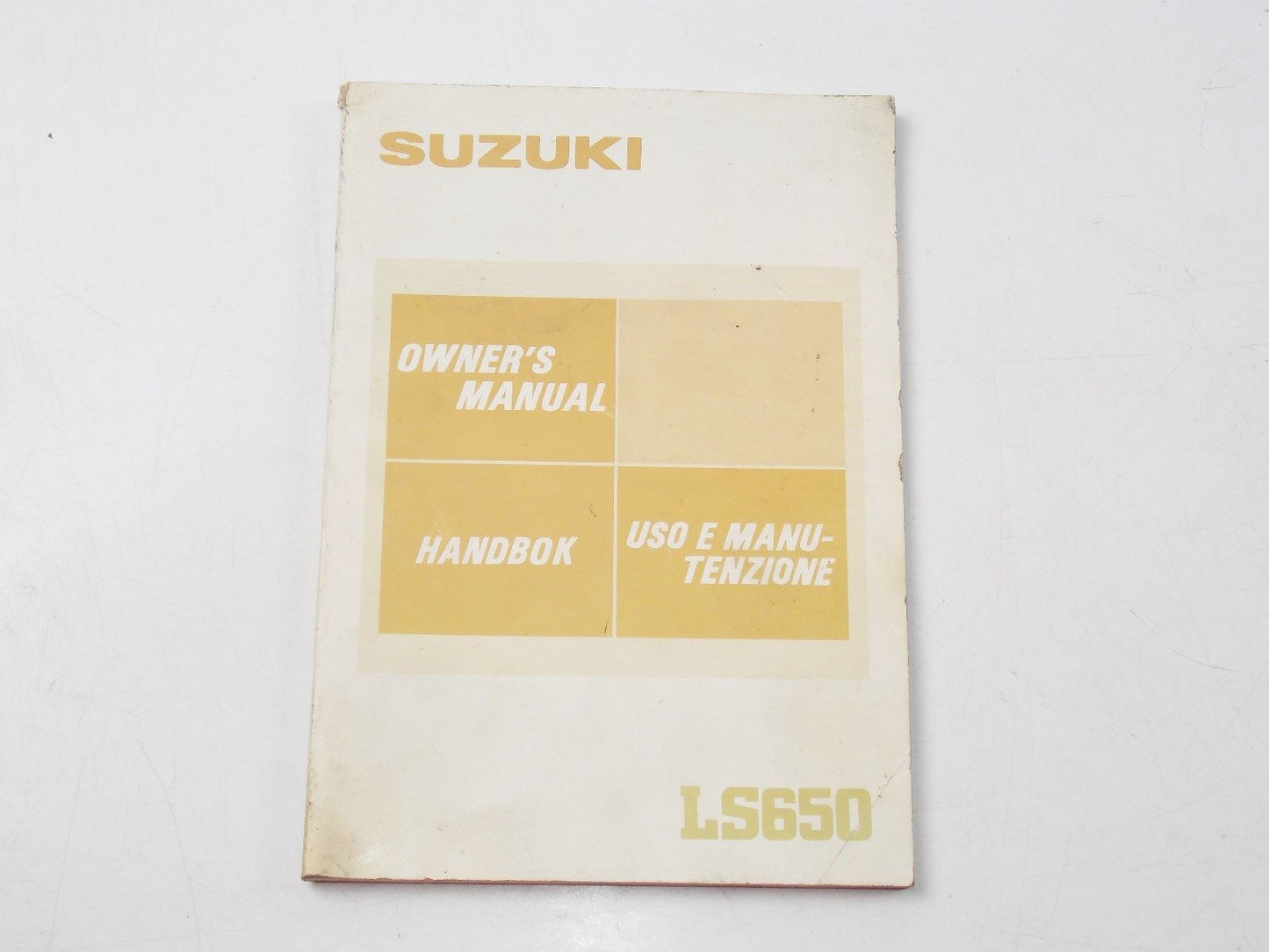 NEW SUZUKI 1986 OWNER'S MANUAL LS650 IN ITALIAN 99011-24B20-009 - MotoRaider