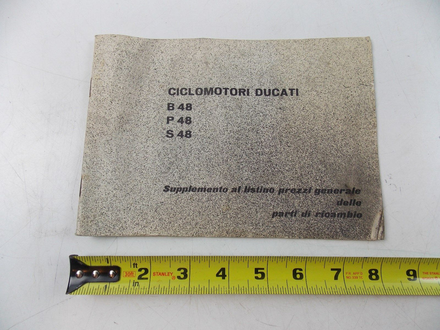 USED DUCATI SUPPLEMENT PRICE LIST MANUAL BOOK B48 P48 S48 - MotoRaider