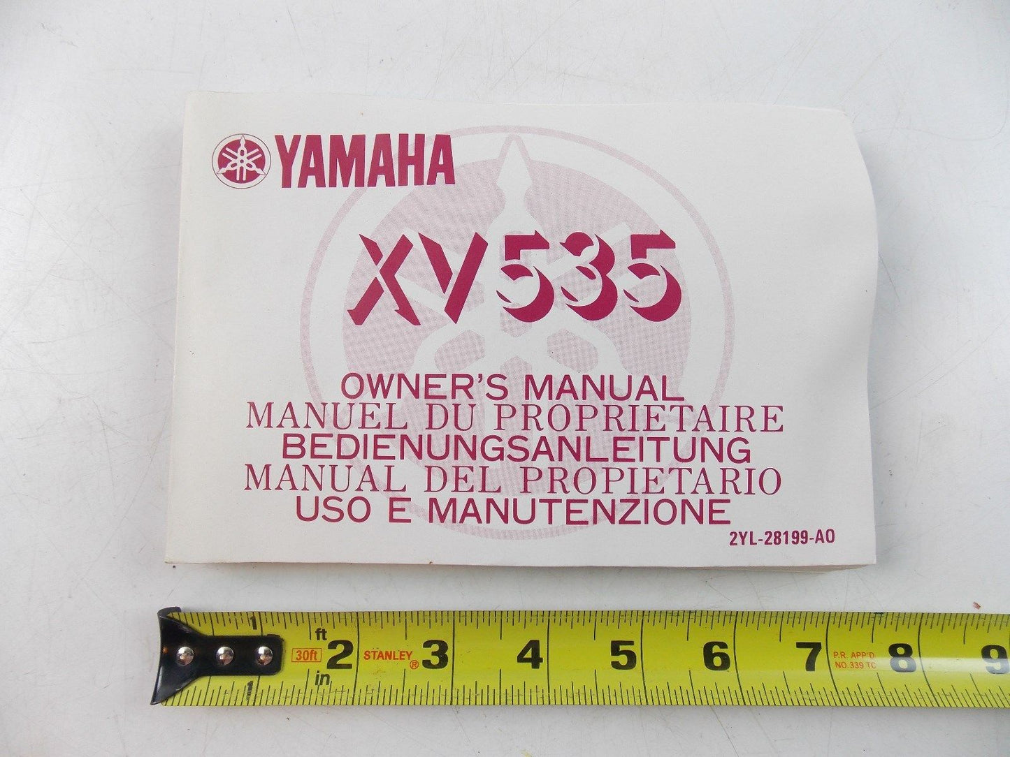 NEW YAMAHA 1989 OWNER'S MANUAL BOOK XV535 2YL-28199-A0 ENGLISH SPANISH FRENCH - MotoRaider
