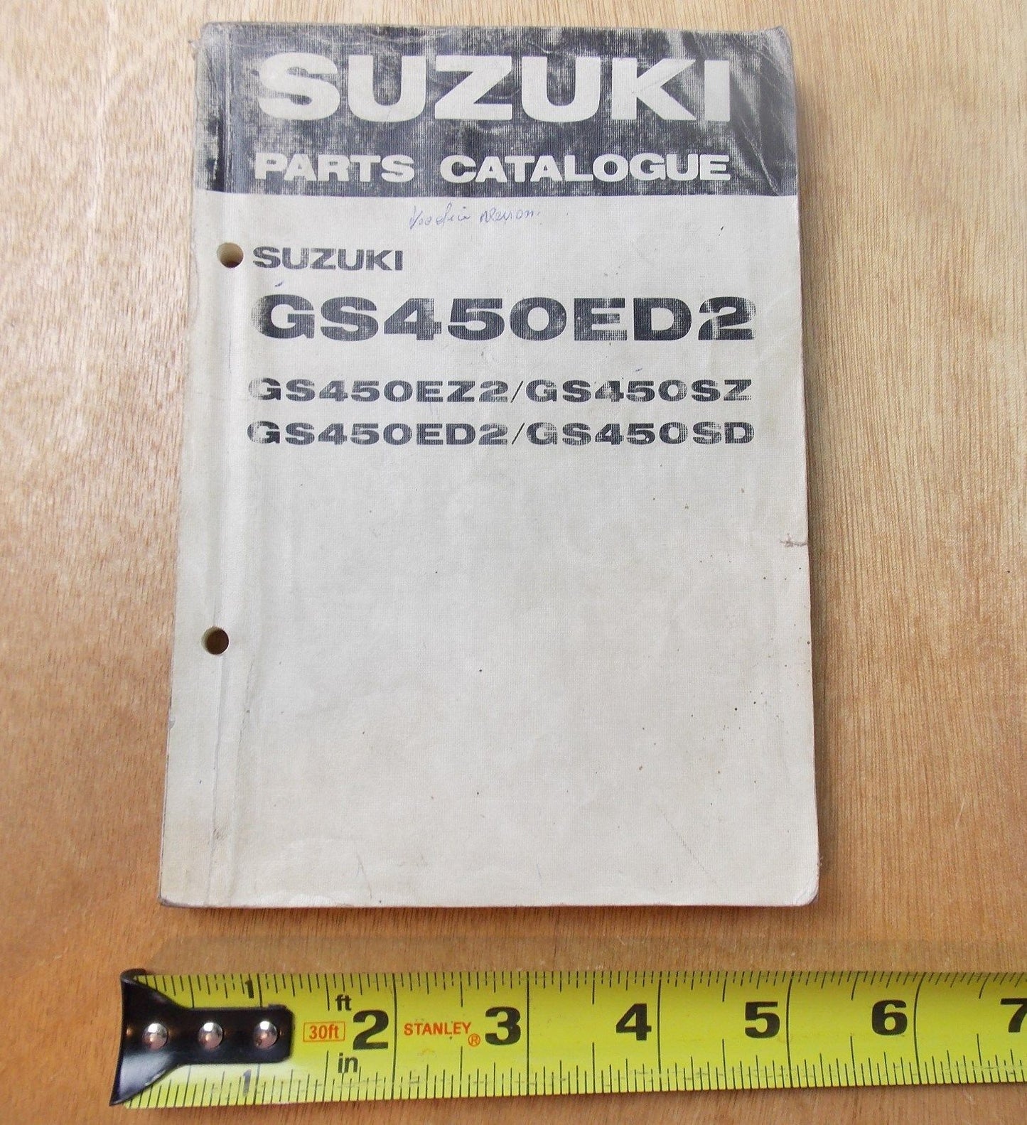 USED SUZUKI 1982 PARTS CATALOGUE BOOK GS450ED2/EZ2/SZ/SD 99000-94886 - MotoRaider