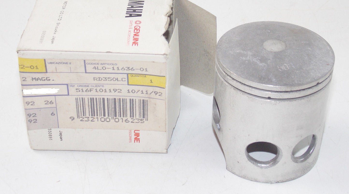 NOS GENUINE OEM YAMAHA 1982 RD350 .50 OVERSIZE PISTON 2ND OVER 4L0-11636-01 - MotoRaider