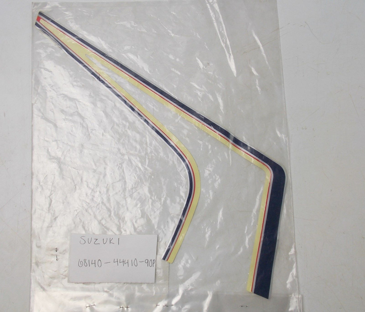 NOS SUZUKI 1982 1983 FRAME COVER DECAL STICKER GRAPHIC GSX250 68140-44410-90P - MotoRaider