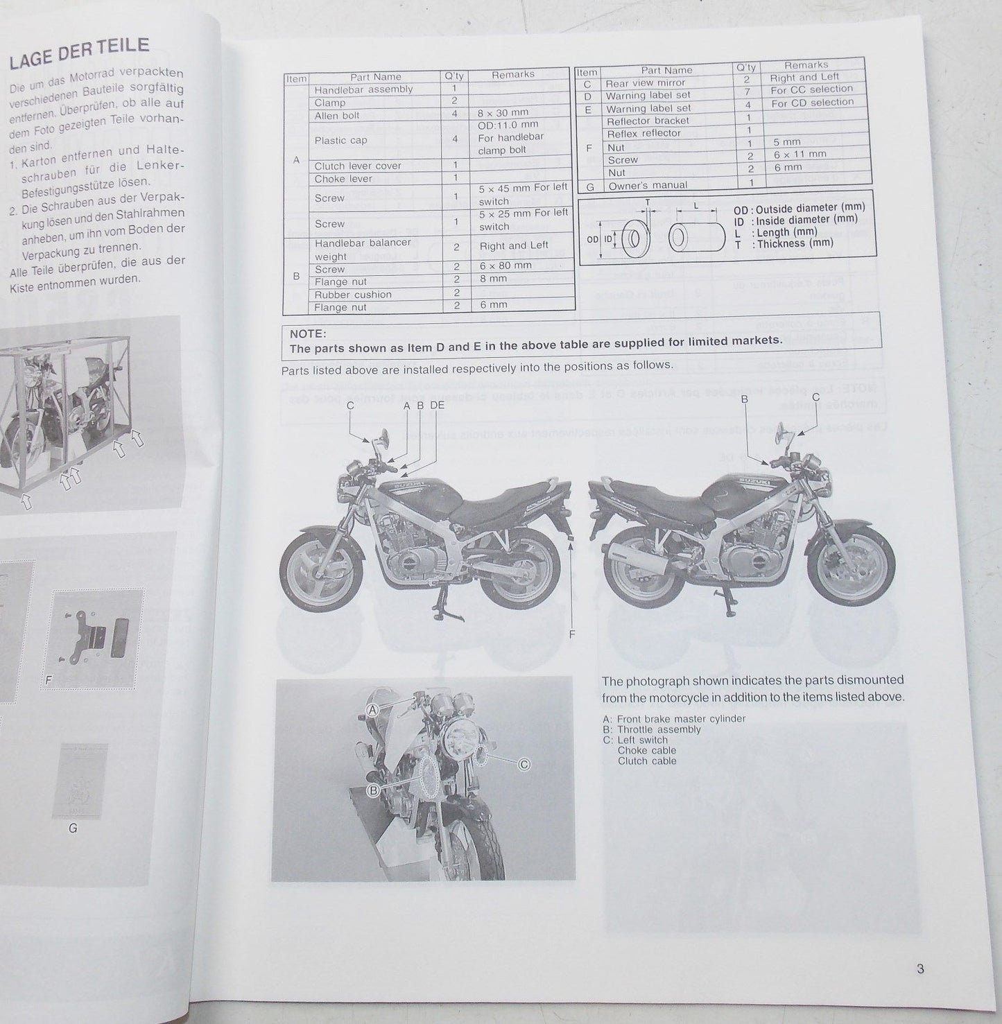 USED SUZUKI 2000 SET-UP MANUAL GS500K1/UK1/HK1 99050-01131-011 - MotoRaider