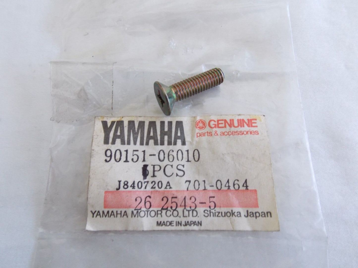 NOS YAMAHA 1987-2013 CROSSRECESS SCREW (2) YFM400 /350 XT250 TZ250 90151-06010 - MotoRaider