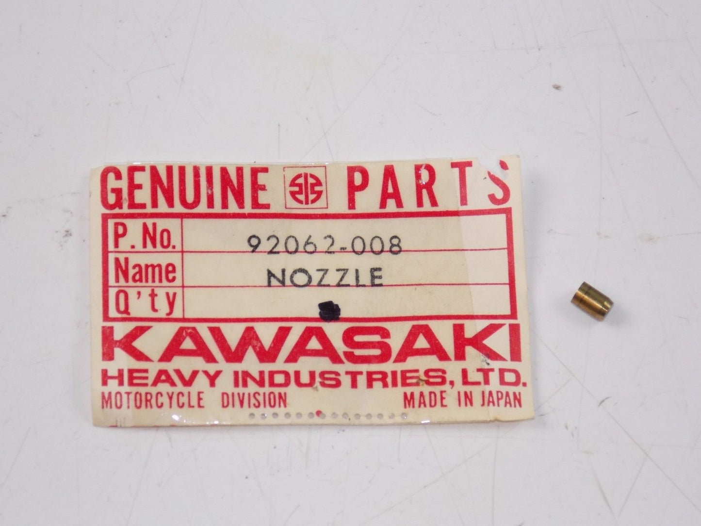 NOS KAWASAKI 1970-1975 OIL METERING NOZZLE F5/8/9 H2 92062-008 - MotoRaider