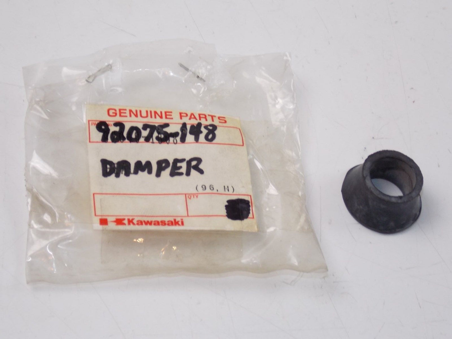 NOS KAWASAKI 1969-1981 RUBBER DAMPER KE100/175/125 G3/4/5 F6/7/9/11 92075-148 - MotoRaider