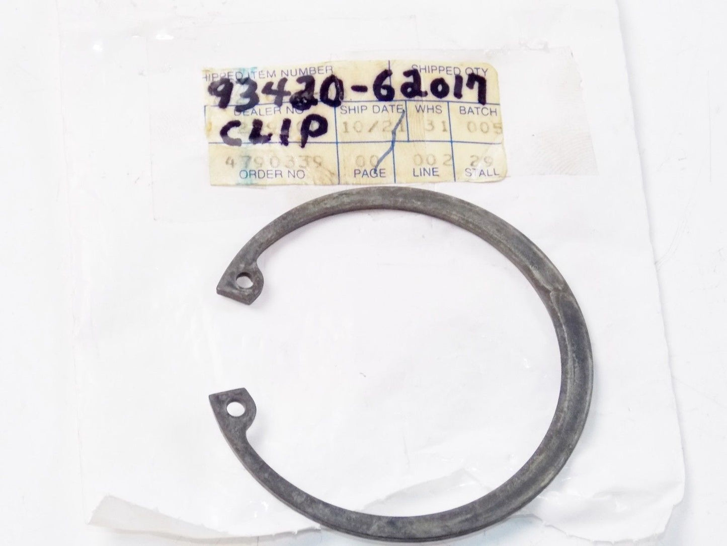 NOS YAMAHA 1964-1966 TD1B YDS3 YDS3C YM1 YM1 YM1S CIRCLIP 54G 93420-62017 - MotoRaider