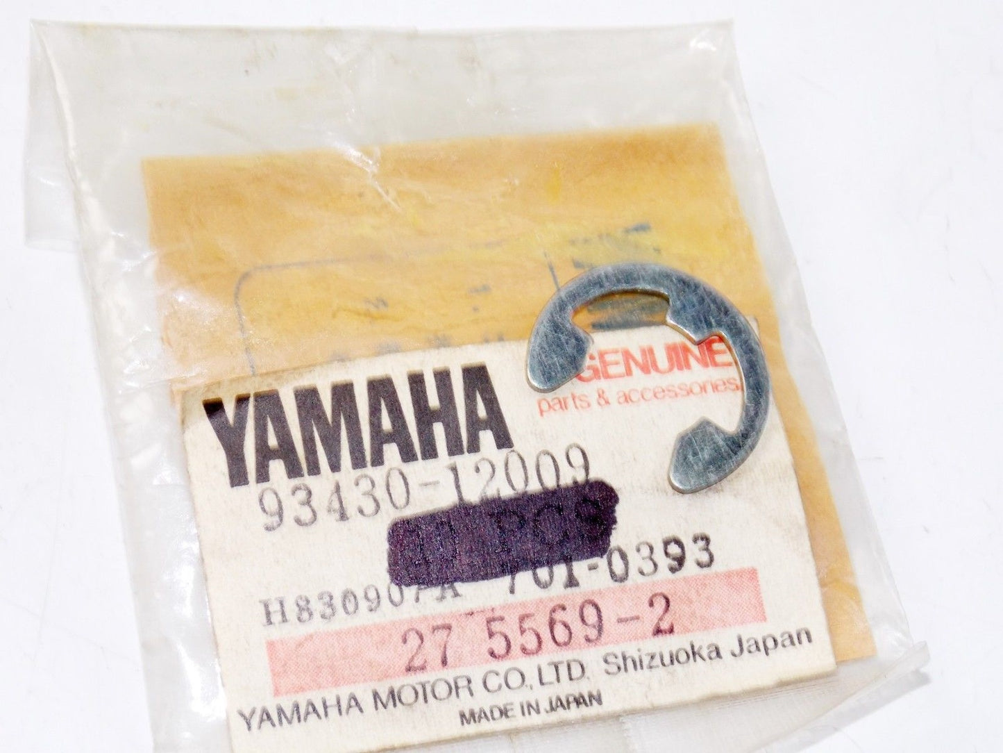 NOS YAMAHA 1964-1965 1974 MG1T MG1T DT250A DT360A CIRCLIP E-TYPE 93430-12009 - MotoRaider