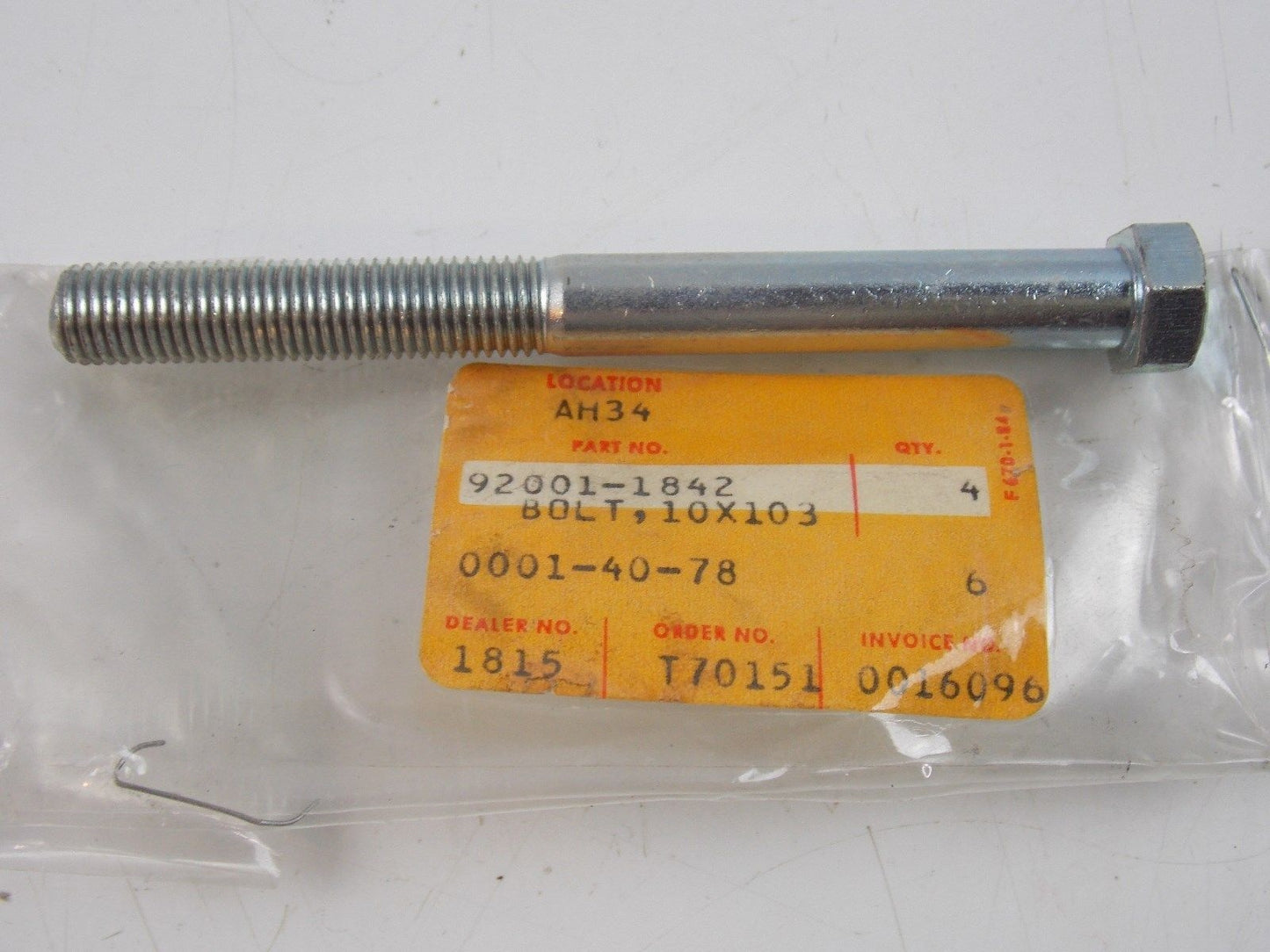 NOS KAWASAKI 1981 1982 1983 1984 1985 BOLT KLT200 KLT250 92001-1842 - MotoRaider