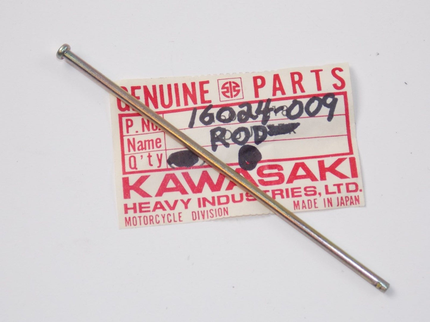 NOS KAWASAKI 1971-1975 THROTTLE VALVE STOP ROD F6 F7 16024-009 - MotoRaider