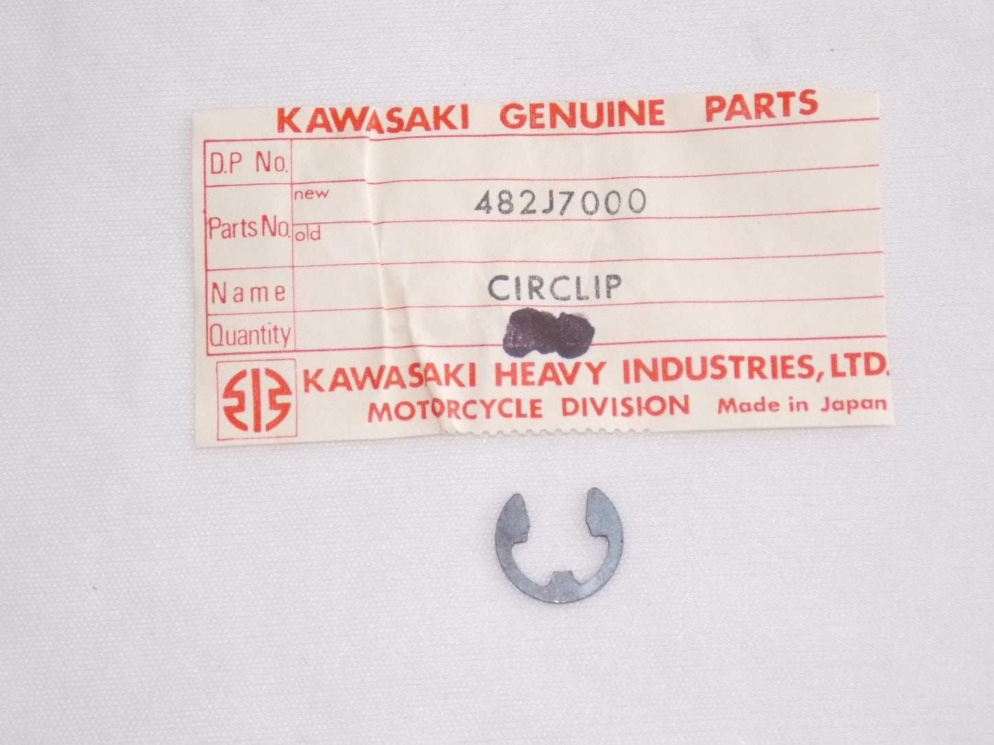NOS KAWASAKI 1974-2005 CIRCLIP 7MM KXF250 KD125 KLF300 KE125 KZ1000 482J7000 - MotoRaider